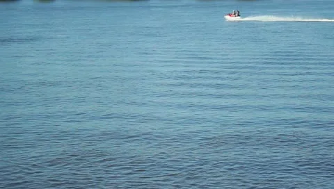 Waverunner on the river Stock Footage 11237748