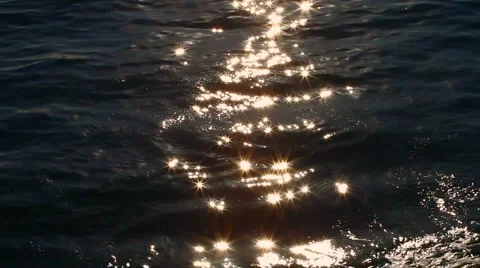 Waves 07 - star pattern on water Video stock 1076386