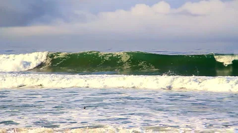 Waves 10 - slow motion Stock Footage 5166090
