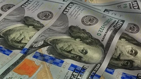 Waves of 100 Dollar Bills, Cash, Money, Banknotes, Business Background Stock Footage 302032917