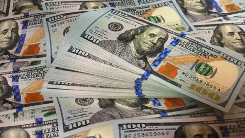 Waves of 100 Dollar Bills, Exclusive, Business Background, Money, Cash Stock Footage 300557625