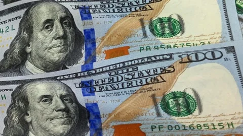 Waves of 100 Dollar Bills, Money, Exclusive, Business Background, Cash Stock Footage 300557975