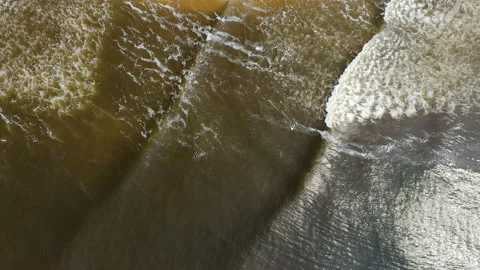 Waves from above, dark water Stock Footage 148894575