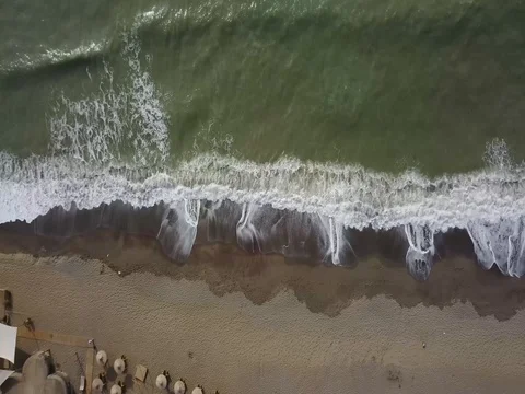 Waves From Above by drone in 4K 動画素材 79606482