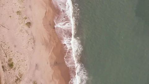 Waves From Above Stock Footage 96673279