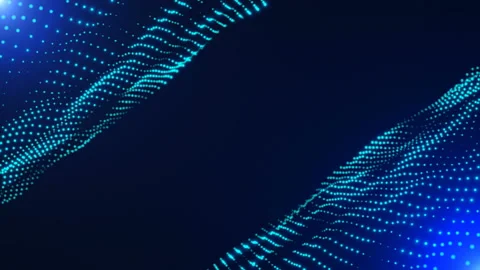 Waves abstract animation particles movement Video stock 131393913