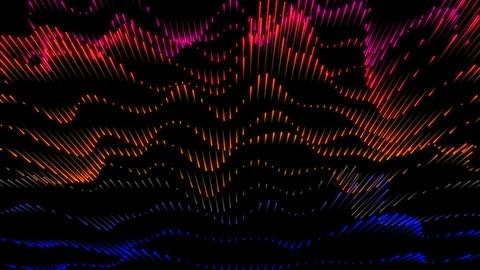 Waves. Abstract background, particle field. Video loop. Stock-Footage 94415035
