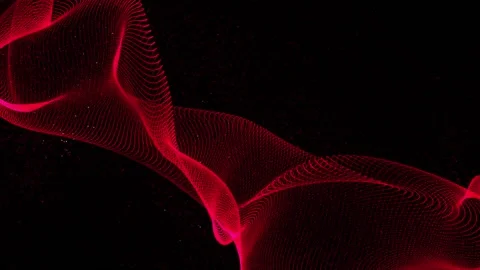 Waves of abstraction and red dots on a black background 库存影片 169822723