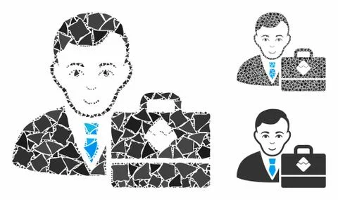 Waves accounter Composition Icon of Unequal Elements Stock Illustration