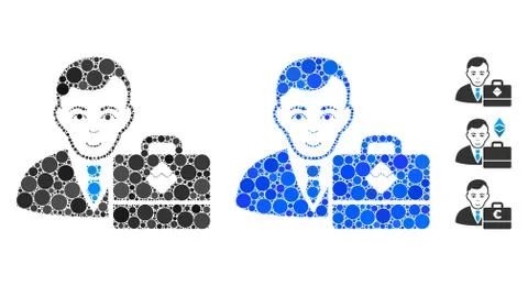 Waves Accounter Mosaic Icon of Circle Dots Stock Illustration