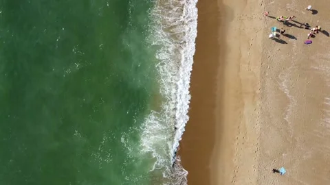Waves aerial Video stock 148795716