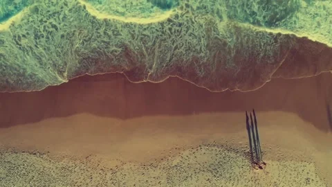 Waves Aerial Shot Stock Footage 112364006