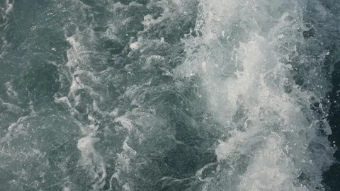 Waves after boat Video stock 96047180