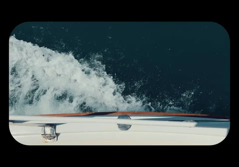 Waves after boat Stock Footage 278841415