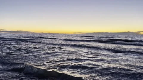 Waves after sunset Stock Footage 218225962