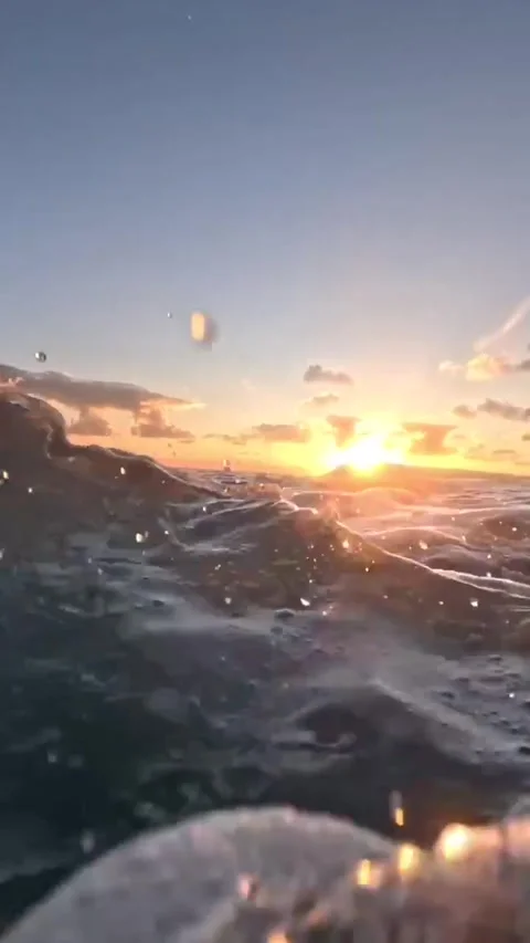 Waves in the afternoon Stock Footage 304119623