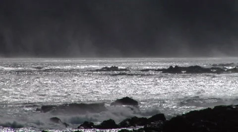 Waves in the afternoon sun Stock Footage 8680735