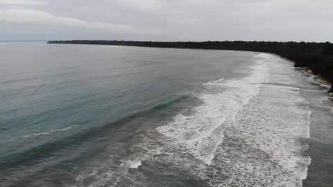 Waves against the beach Stock Footage 127250357