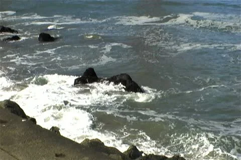 Waves Against The Shore Stock Footage 14819183
