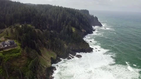 Waves along the Coast - Drone Video stock 201179694