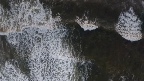 Waves along the Coast - Drone Stock Footage 201182865