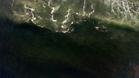 Waves along the Coast - Drone Stock Footage 201183711