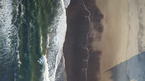 Waves along the Coast - Drone Stock-Footage 201183929