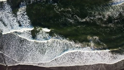 Waves along the Coast - Drone Stock Footage 201184043