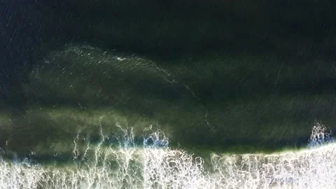 Waves along the Coast - Drone Stock Footage 201184171