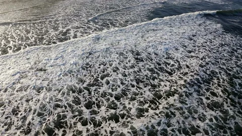 Waves along the Coast - Drone Video stock 201184487