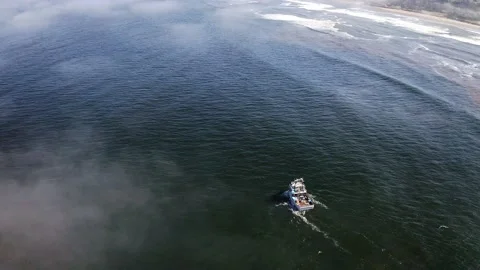 Waves along the Coast - Drone Stock Footage 201186396