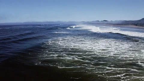 Waves along the Coast - Drone Stock Footage 201187747