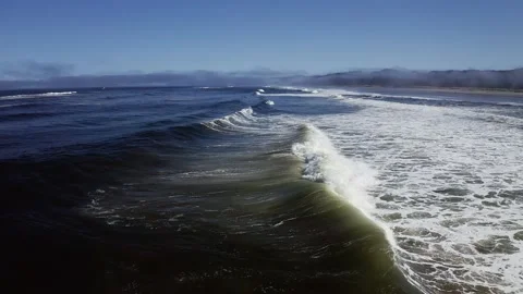 Waves along the Coast - Drone Stock Footage 201187777