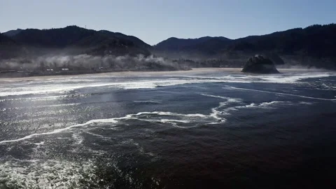 Waves along the Coast - Drone Stock-Footage 201187781