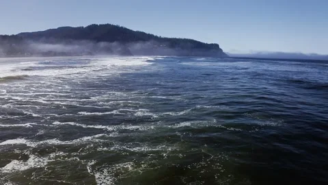 Waves along the Coast - Drone Stock Footage 201188284