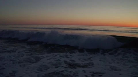 Waves along the Coast - Drone Stock Footage 201190769