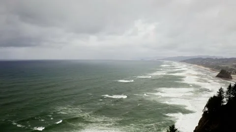 Waves along the Coast - Drone Video stock 201206224