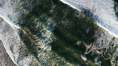 Waves along the Coast - Drone Stock Footage 201207112