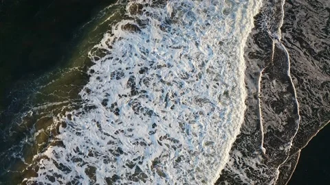 Waves along the Coast - Drone Stock Footage 201209078