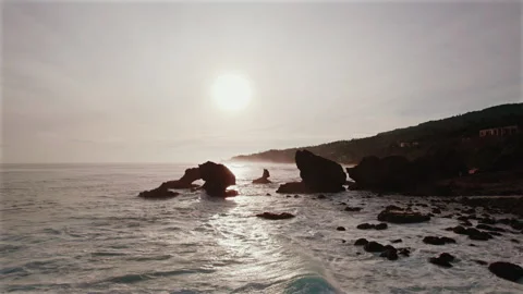Waves along Coastline Stock Footage 340168411