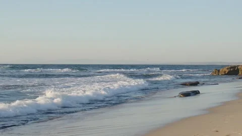 Waves along the shoreline Stock Footage 172564469