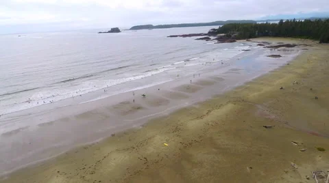 Waves And Beach In Tofino Stock Footage 54742837
