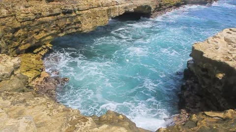 Waves and breakers at the ocean Video stock 8923230