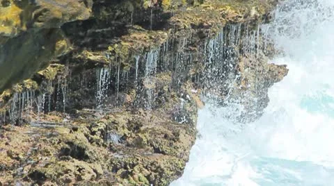 Waves and breakers at the ocean Video stock 8923796