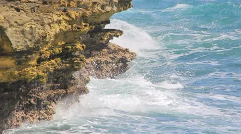 Waves and breakers at the ocean Stock Footage 8924157
