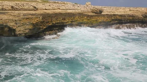 Waves and breakers at the ocean Video stock 8924665