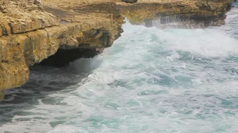 Waves and breakers at the ocean Stock Footage 8924962