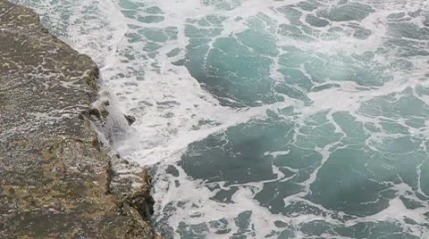 Waves and breakers at the ocean Stock Footage 8949970