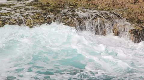 Waves and breakers at the ocean Video stock 8952483