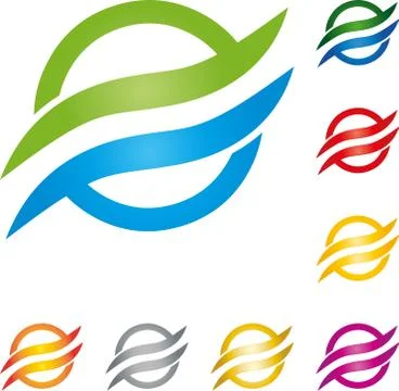 Waves and circle, water, logo Stock Illustration